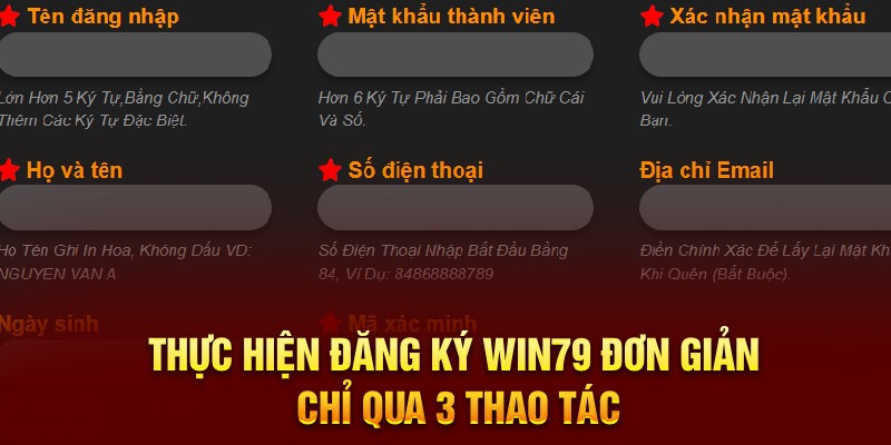 Thực hiện đăng ký Win79 đơn giản chỉ qua 3 thao tác